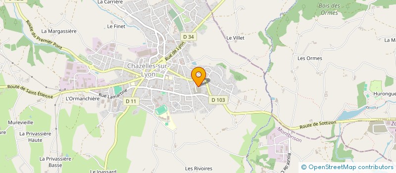 localisation de l'entreprise SCI IMMO LOC  CHAZELLES-SUR-LYON