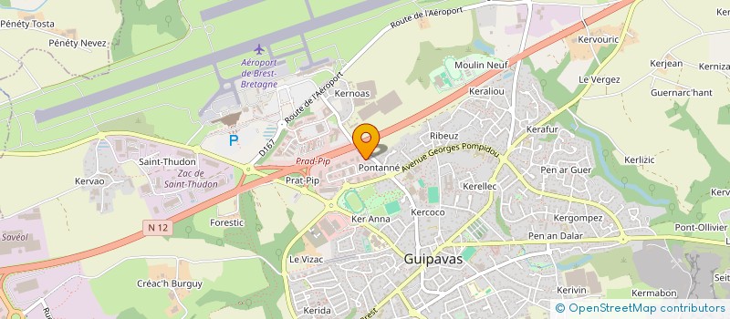 localisation de l'entreprise SCI IMMO PRADA  GUIPAVAS