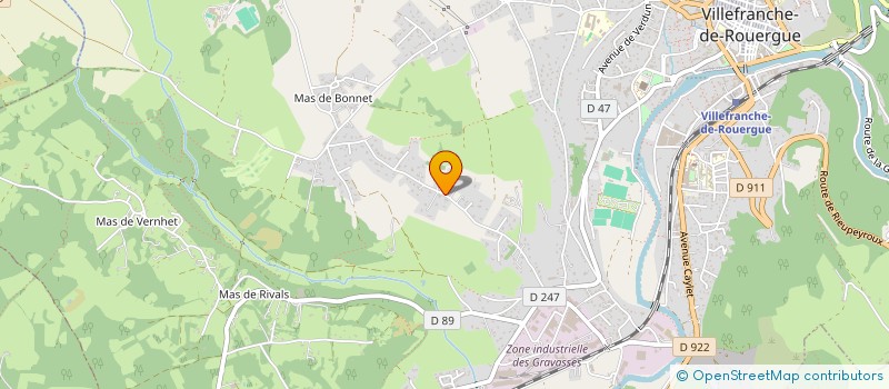 localisation de l'entreprise SCI IMMO SBT  VILLEFRANCHE-DE-ROUERGUE