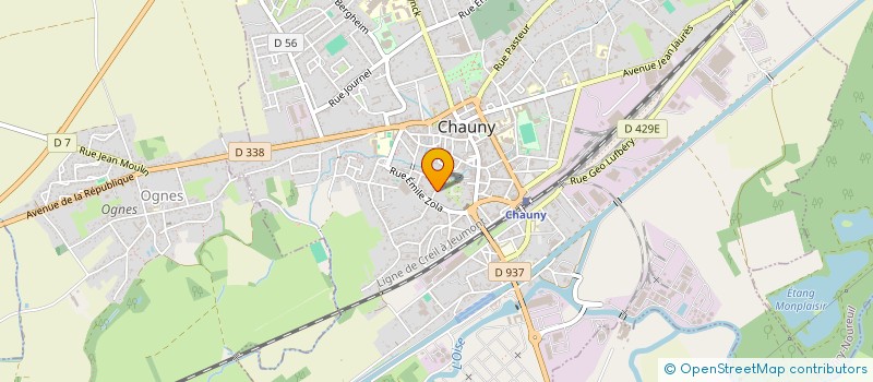localisation de l'entreprise SCI IMMO TP  CHAUNY
