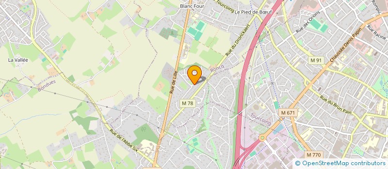 localisation de l'entreprise SCI IMMOB INVEST à RONCQ