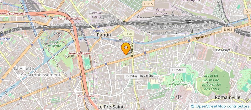 localisation de l'entreprise SCI IMMOBEN à PANTIN
