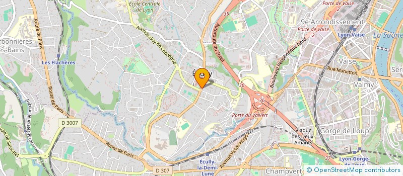 localisation de l'entreprise SCI IMMOBER 3 à ECULLY