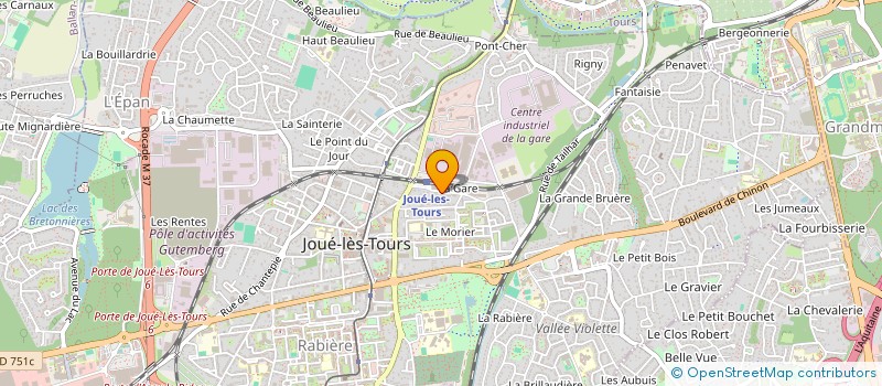 localisation de l'entreprise SCI IMMOBILIA 37 à JOUE-LES-TOURS