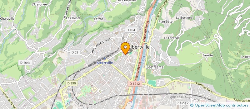 localisation de l'entreprise SCI IMMOBILIERE BOSERY  ALBERTVILLE