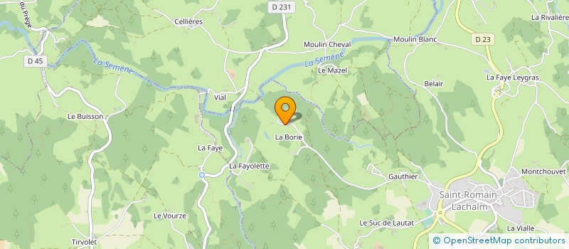 localisation de l'entreprise SCI IMMOBILIERE BOURSIER  SAINT-ROMAIN-LACHALM