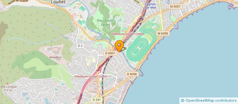 localisation de l'entreprise SCI IMMOBILIERE CHARLEY à VILLENEUVE-LOUBET