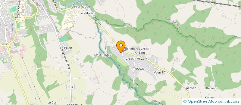 localisation de l'entreprise SCI IMMOBILIERE LUDIVINE  PLOUGONVEN