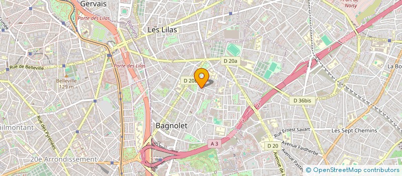 localisation de l'entreprise SCI IMMOBILIERE PARISIENNE à BAGNOLET