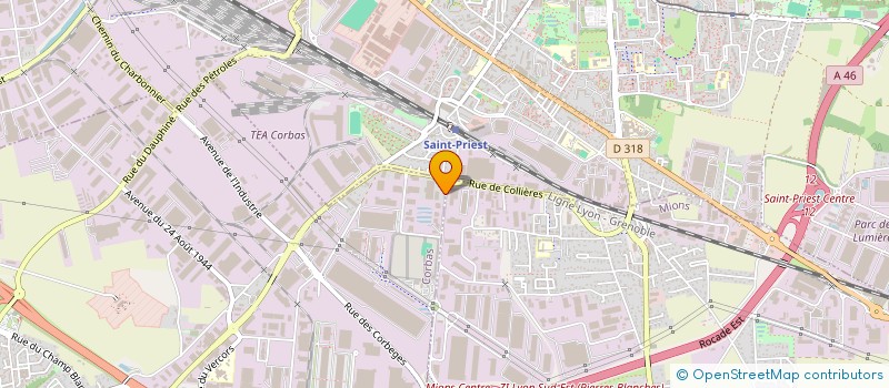 localisation de l'entreprise SCI IMMOBILIERE PERON BERARD à CORBAS