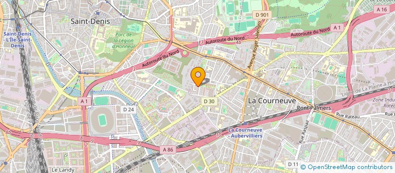 localisation de l'entreprise SCI IMMOBILUXE à LA COURNEUVE