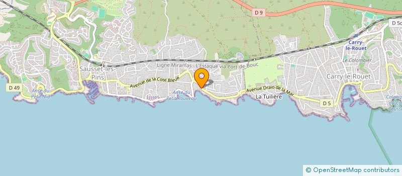 localisation de l'entreprise SCI IMMOBIO  SAUSSET-LES-PINS