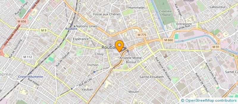 localisation de l'entreprise SCI IMMOCINK  ROUBAIX