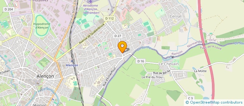 localisation de l'entreprise SCI IMMODENT61 à ALENCON