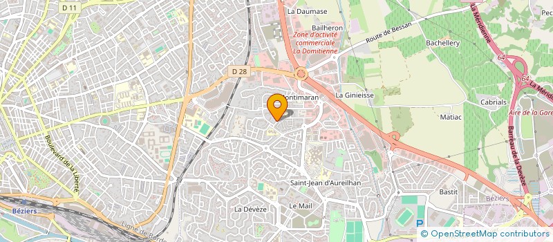 localisation de l'entreprise SCI IMMOJYM  BEZIERS