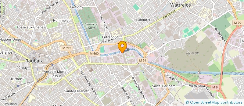 localisation de l'entreprise SCI IMMOLYS  ROUBAIX