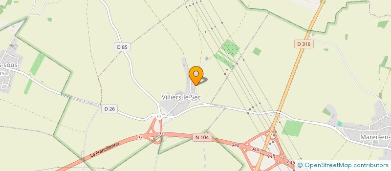 localisation de l'entreprise SCI IMMOMACIEL  VILLIERS-LE-SEC