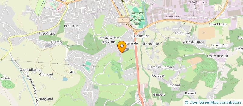 localisation de l'entreprise SCI IMMOTEC  PUJOLS