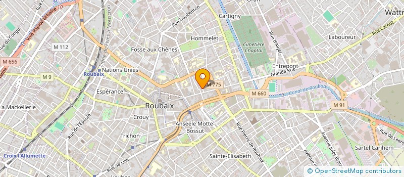 localisation de l'entreprise SCI IMMOTINE  ROUBAIX