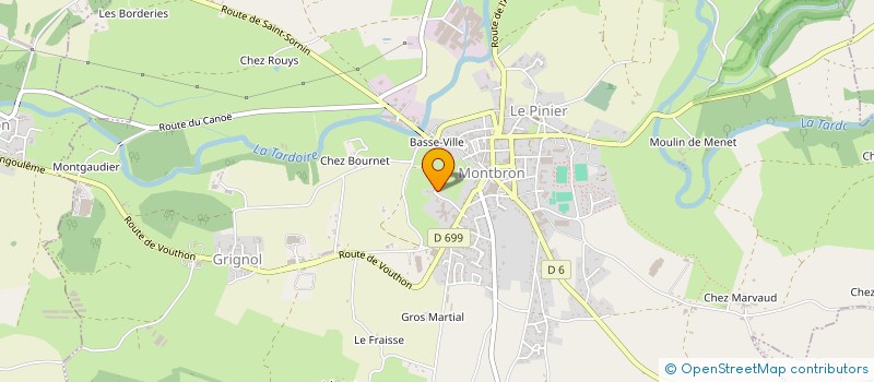 localisation de l'entreprise SCI IMMOVET  MONTBRON