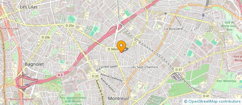 localisation de l'entreprise SCI IMOCOP à MONTREUIL