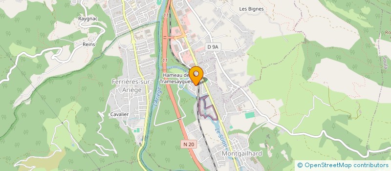localisation de l'entreprise SCI IMODENT à MONTGAILHARD