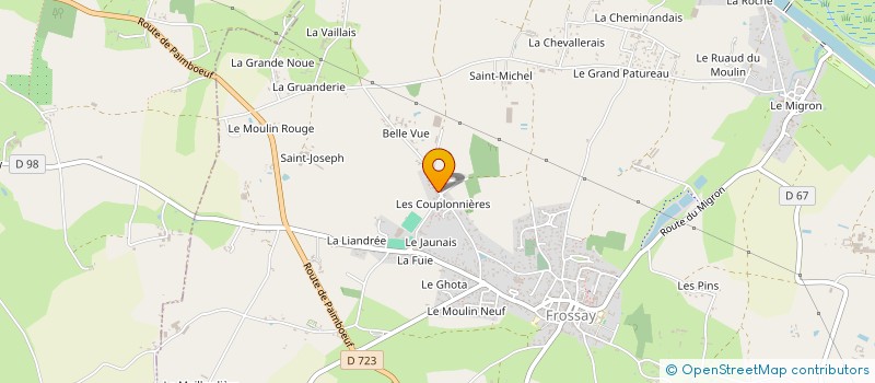 localisation de l'entreprise SCI IMOLAN  FROSSAY