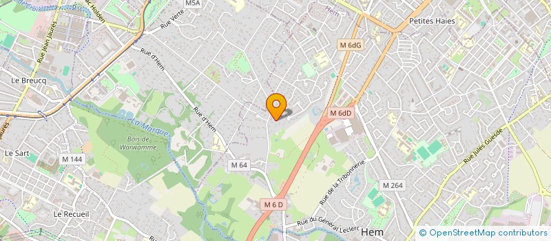 localisation de l'entreprise SCI IMONART  HEM