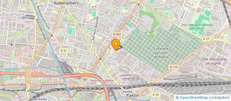 localisation de l'entreprise SCI IMOSADE  PANTIN