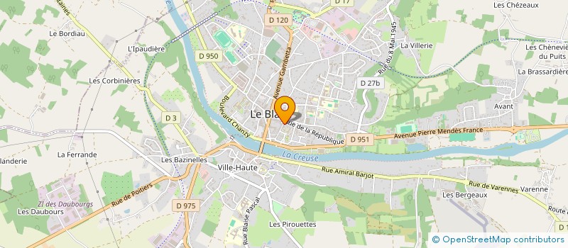 localisation de l'entreprise SCI IMOTIF à LE BLANC
