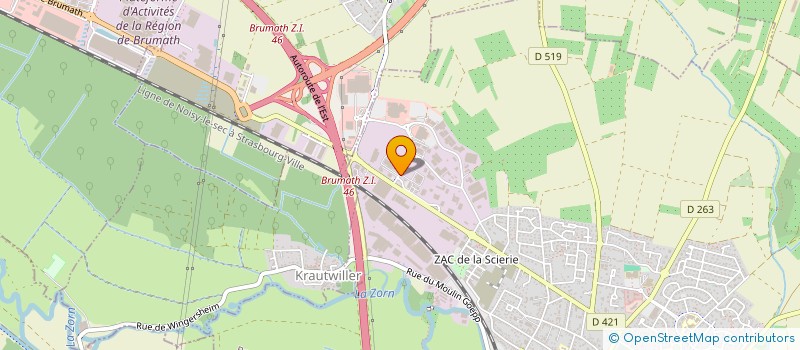 localisation de l'entreprise SCI IMPACT  BRUMATH