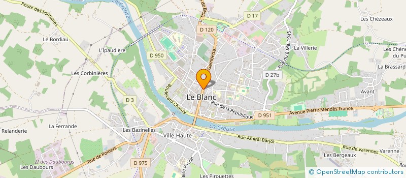 localisation de l'entreprise SCI IMPASSE DES RECOLLETS à LE BLANC