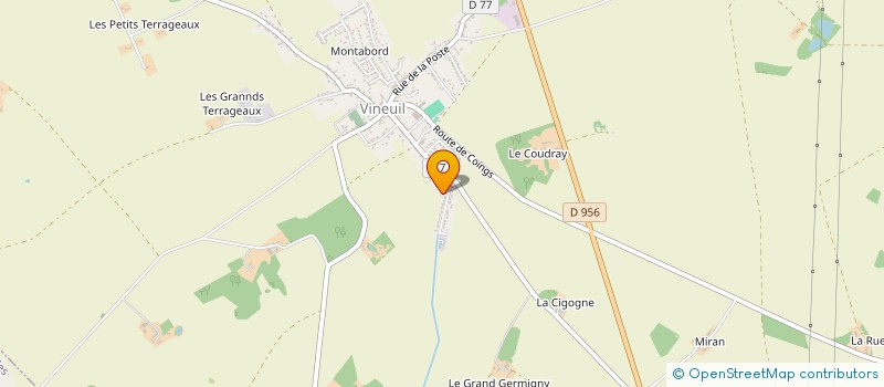 localisation de l'entreprise SCI IMPL  VINEUIL