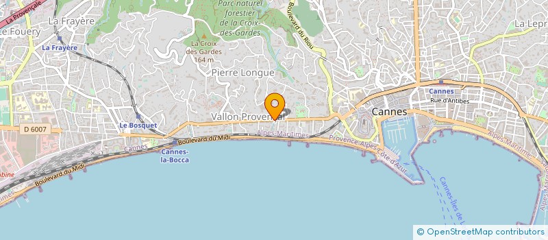 localisation de l'entreprise SCI IMPRIMEURS 15 CAVEAU à CANNES