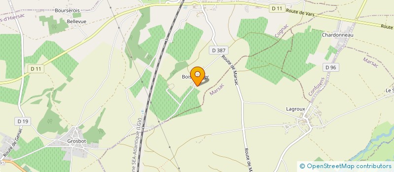 localisation de l'entreprise SCI INA ET KYM à SAINT-GENIS-D'HIERSAC