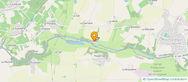 localisation de l'entreprise SCI INDI GABORIAU à SEVREMOINE