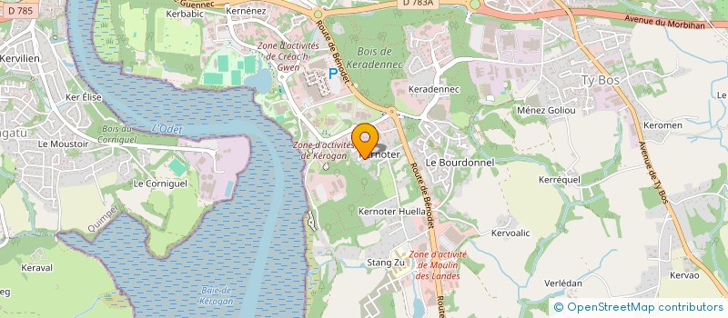 localisation de l'entreprise SCI INDIA  QUIMPER