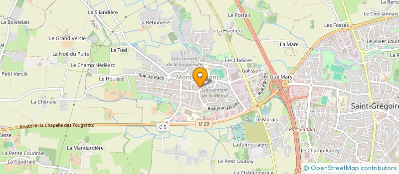 localisation de l'entreprise SCI INDICE ARRADON LVPLG  SAINT-GREGOIRE