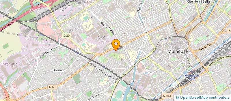 localisation de l'entreprise SCI INDIVAL  MULHOUSE