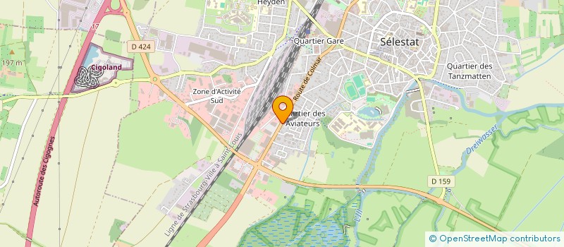 localisation de l'entreprise SCI INDUBAT  SELESTAT