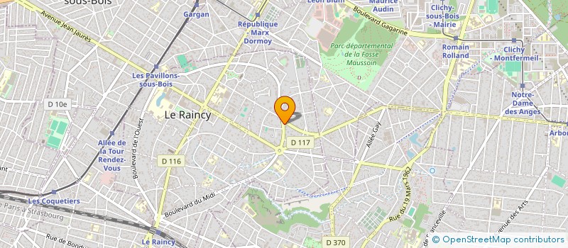 localisation de l'entreprise SCI INDUSTRIMOB MORILLON  LE RAINCY