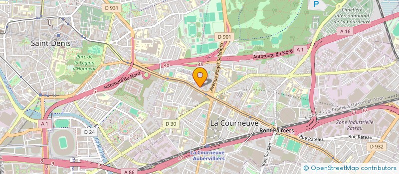 localisation de l'entreprise SCI INES à LA COURNEUVE