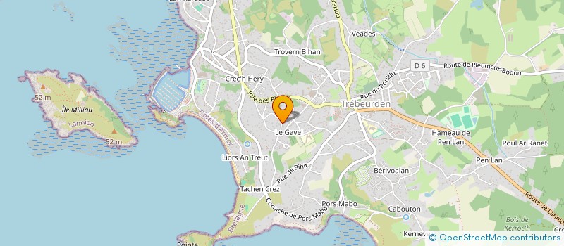 localisation de l'entreprise SCI INFINI SLC  TREBEURDEN