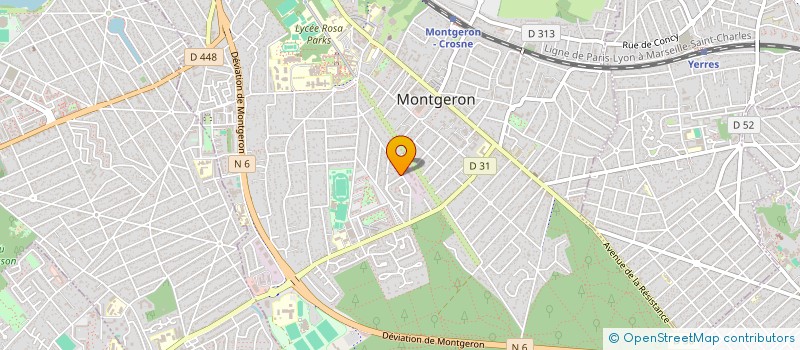 localisation de l'entreprise SCI INFINY à MONTGERON