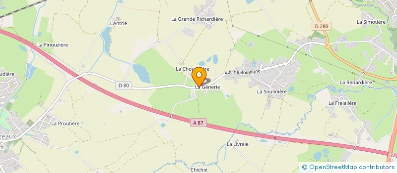 localisation de l'entreprise SCI INFLEXXION  AUBIGNY-LES CLOUZEAUX