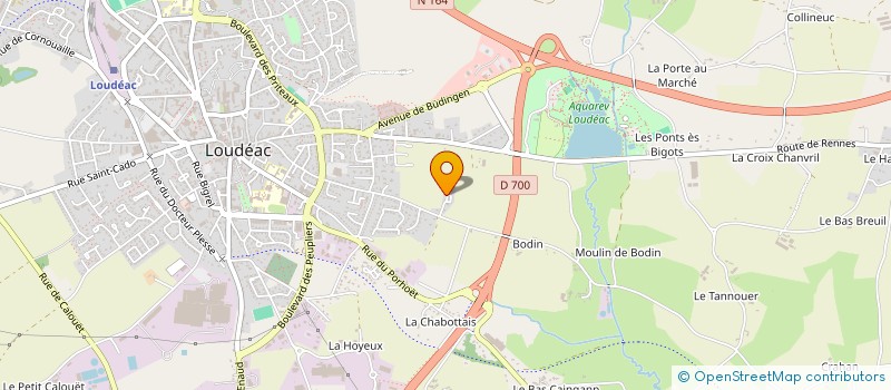 localisation de l'entreprise SCI INFOPUB à LOUDEAC