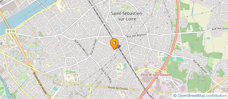 localisation de l'entreprise SCI INGRAND-LESCOUARNEC à SAINT-SEBASTIEN-SUR-LOIRE