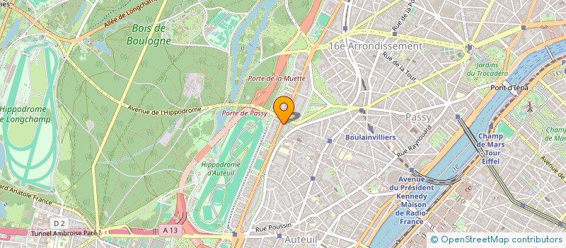 localisation de l'entreprise SCI INGRES SUCHET  PARIS