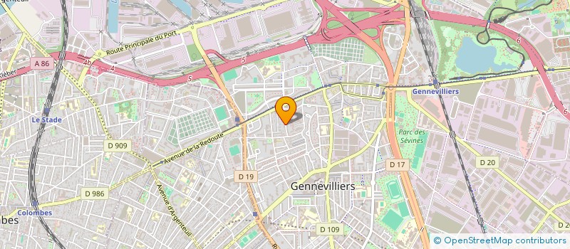 localisation de l'entreprise SCI INH FAMILY à GENNEVILLIERS
