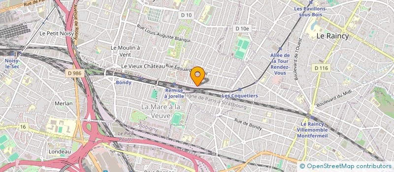 localisation de l'entreprise SCI INITIATIVE ILE DE FRANCE  BONDY